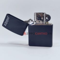 Zippo Black Matte With Logo 218ZL - Zippo Sơn Đen Có Logo 13