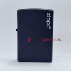 Zippo Black Matte With Logo 218ZL - Zippo Sơn Đen Có Logo 10