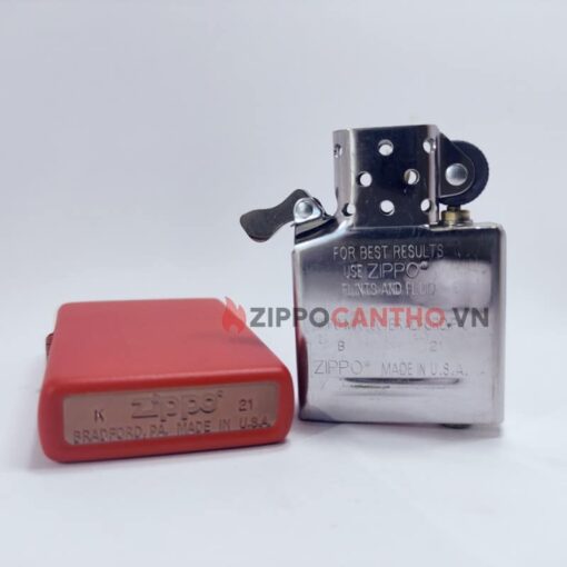 Zippo Red Matte 233 - Zippo Sơn Tỉnh Điện Màu Đỏ 4