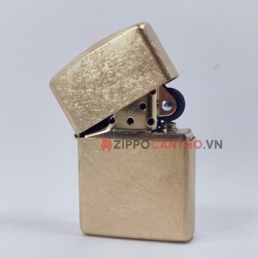 Zippo Armor Tumbled Brass 28496 - Zippo Vỏ Dày Vàng Bụi 5