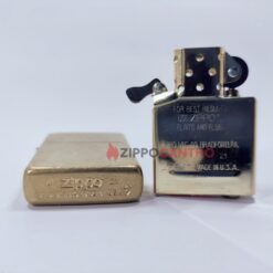 Zippo Armor Tumbled Brass 28496 - Zippo Vỏ Dày Vàng Bụi 15