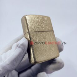 Zippo Armor Tumbled Brass 28496 - Zippo Vỏ Dày Vàng Bụi 16