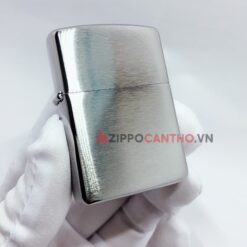 Zippo Armor Brushed Chrome 162 - Zippo Vỏ Dầy Trắng Xước 12