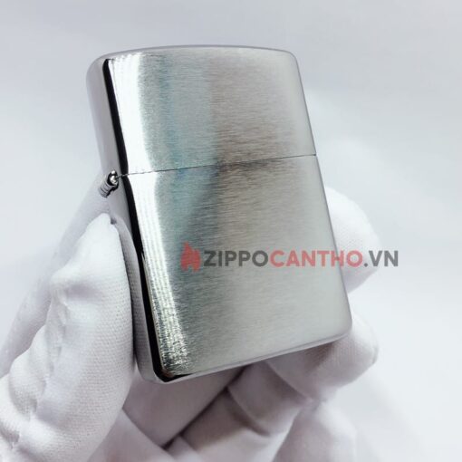 Zippo Armor Brushed Chrome 162 - Zippo Vỏ Dầy Trắng Xước 6