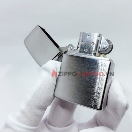 Zippo Armor Brushed Chrome 162 - Zippo Vỏ Dầy Trắng Xước 7