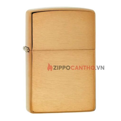 Zippo Brushed Brass Solid 204B - Zippo Vàng Xước 1