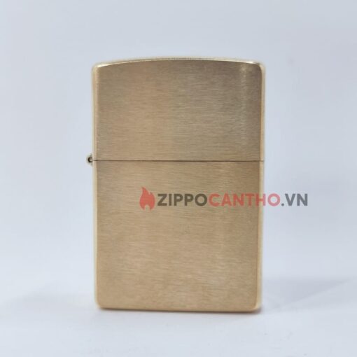 Zippo Brushed Brass Solid 204B - Zippo Vàng Xước 2