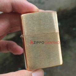 Zippo Brushed Brass Solid 204B - Zippo Vàng Xước 20