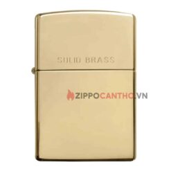 Zippo High Polish Solid Brass 254 - Zippo Vàng Bóng Khắc Solid Brass 13