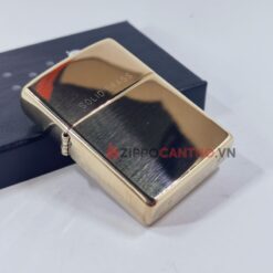 Zippo High Polish Solid Brass 254 - Zippo Vàng Bóng Khắc Solid Brass 14