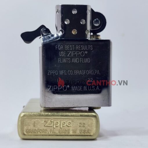 Zippo Street Brass 48267 - Zippo Vàng Xước Bụi 5