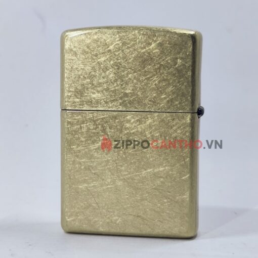 Zippo Street Brass 48267 - Zippo Vàng Xước Bụi 9