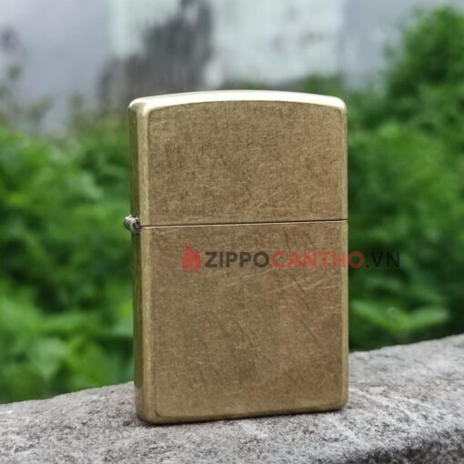 Zippo Street Brass 48267 - Zippo Vàng Xước Bụi 2