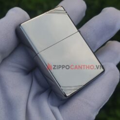 Zippo Vintage High Polish Chrome With Slashes 260 - Zippo Vintage Trắng Bóng Chặc Góc 14